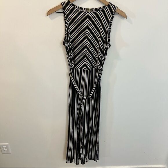 NWOT Du Jour Petite Stripe Printed Wide-Leg Crop Jumpsuit | Size XXS - Picture 3 of 13
